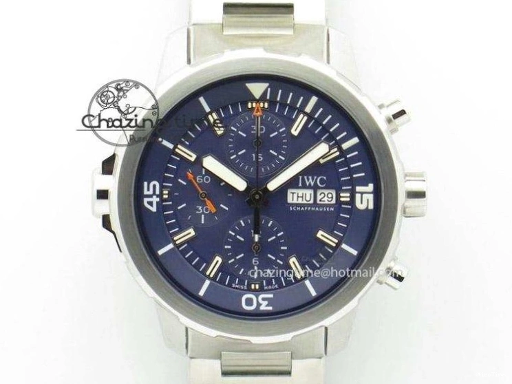 MIROTIME 0323 Pilot Chrono SS AZF 1:1 Best Edition Blue Dial on Brown Leather Strap A TimelessDesign 7060